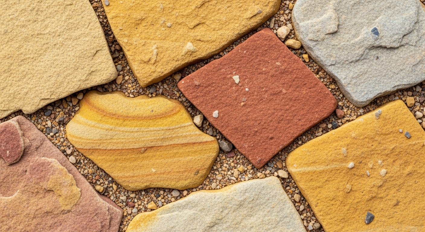 बलुआ पत्थर का असली रंग क्या है?